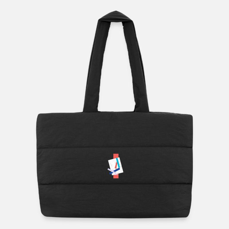 Abstract geometry accent for art student Puffer Shopping Bag