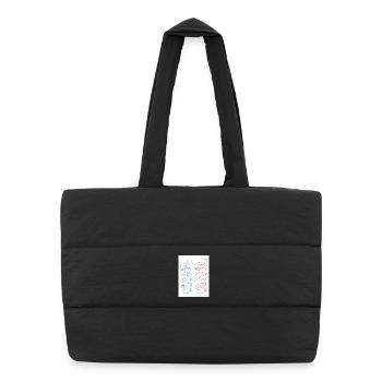 Paris. France. Europe. Monde. - Sac shopping matelassé - noir - Devant