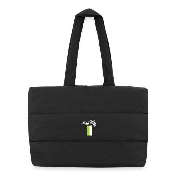 Lagos Nigeria Art urbain Souvenir - Sac shopping matelassé - noir - Devant