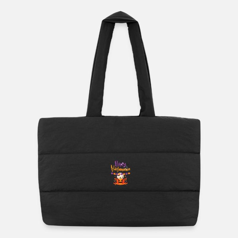 Happy Halloween Pumpkin Fun Puffer Shopping Bag