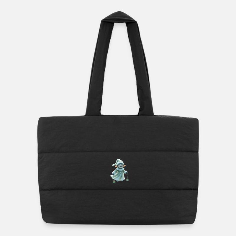 Gnome d’hiver avec clochettes Sac shopping matelassé