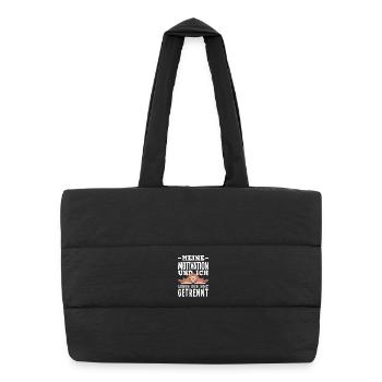 Ma motivation et moi - Paresseux séparé - Sac shopping matelassé - noir - Devant
