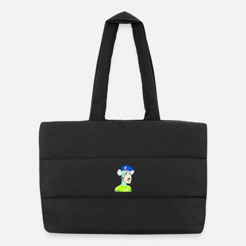 Style néon singe - Sac shopping matelassé - noir