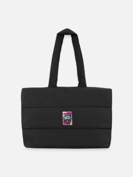 As de pique - Sac shopping matelassé - noir