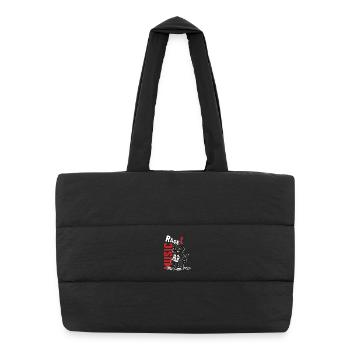 Music Rage Cat Notenblatt Humor - Puffer-Einkaufstasche - Schwarz - Vorne