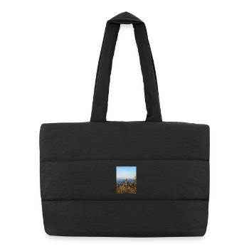Drachenburg Castle on the slope in the evening light - Puffer Shopping Bag - black - Front