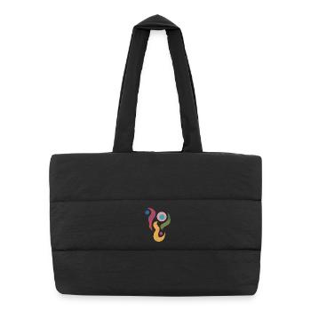 Yoga design_40 - Puffer Shopping Bag - black - Front