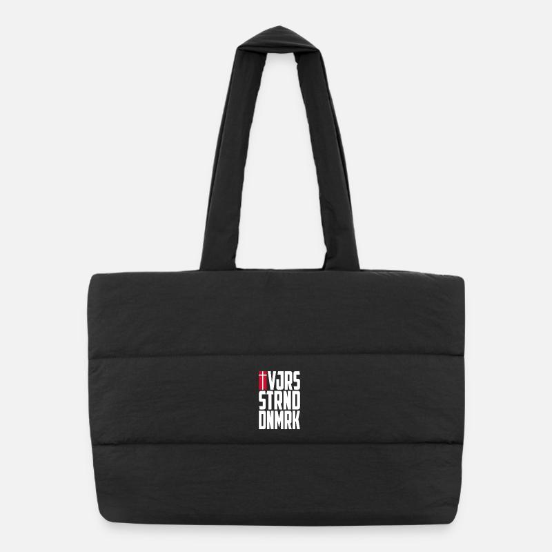 Vejers Strand, Danemark - Sac shopping matelassé - noir