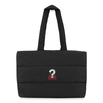 question everything - Puffer Shopping Bag - black - Front