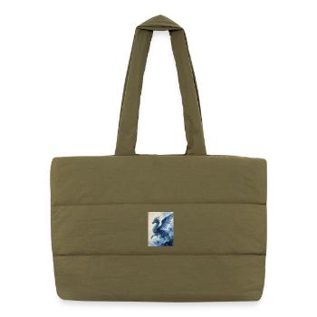 The Ancestral Flight: Yinglong – First Breath - Puffer Shopping Bag - safari green - Front