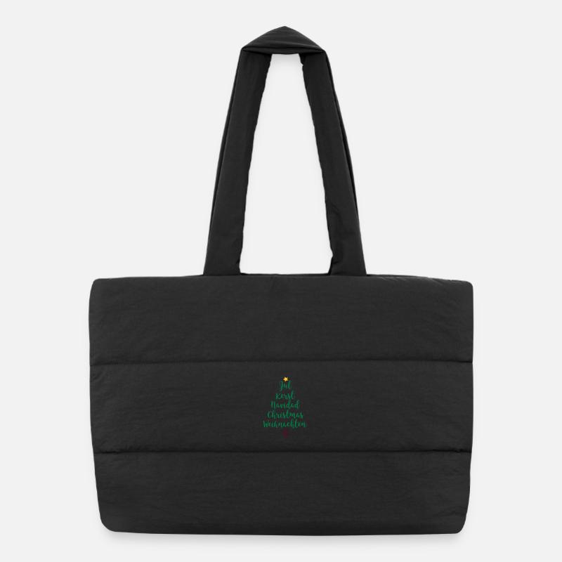 Christmas tree - Puffer Shopping Bag - black