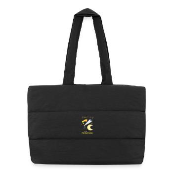 j'peux pas j'ai astronomie - Sac shopping matelassé - noir - Devant