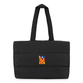 Catalonia flag design - Puffer Shopping Bag - black - Front
