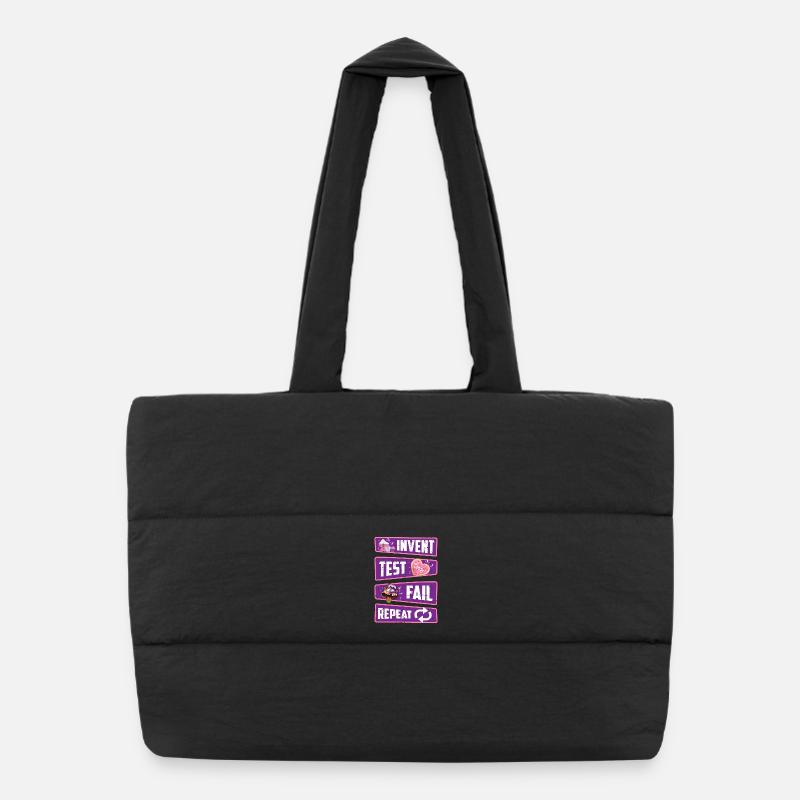 Invent, test, fail, repeat Puffer Shopping Bag