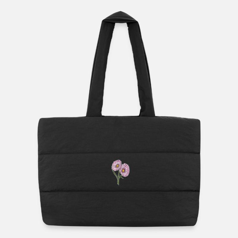 Daisy - Puffer Shopping Bag - black