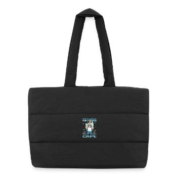 Père et fils - Sac shopping matelassé - noir - Devant
