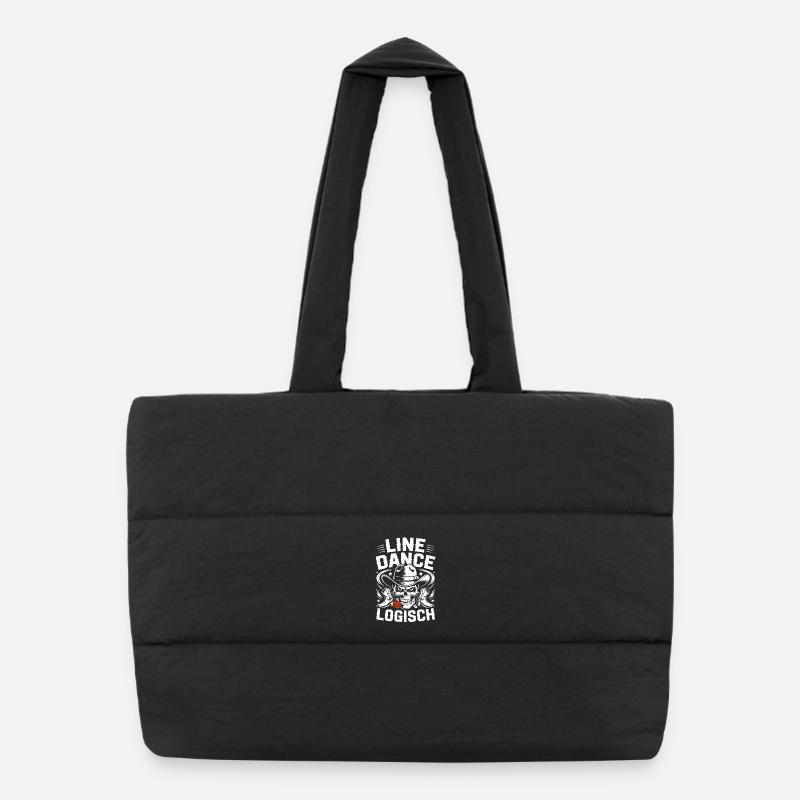 Line Dance Logisch Skull Puffer-Einkaufstasche