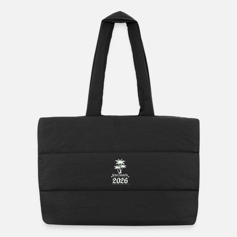 Logo du palmier de Gran Canaria 2026 Sac shopping matelassé