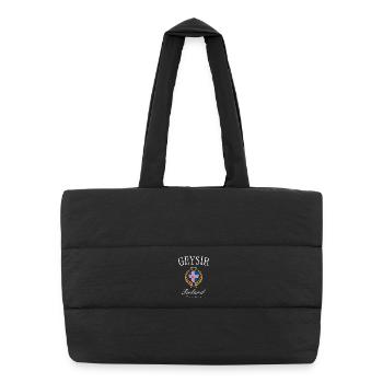 Couronne d’armoiries Geyser Iceland – Souvenir de voyage - Sac shopping matelassé - noir - Devant