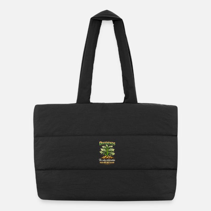 Dividend Money Tree: Life's Best Relationship Puffer Shopping Bag