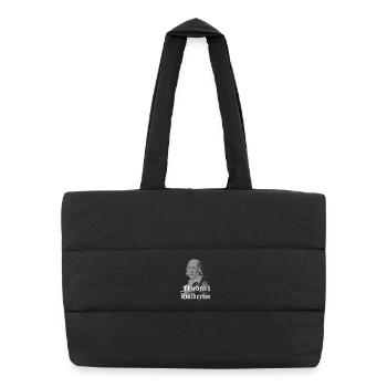 Friedrich Hölderlin portrait design - Puffer Shopping Bag - black - Front