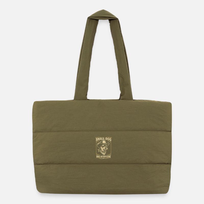 Petit Chien, Grande Attitude – Style Cowboy Vintag Sac shopping matelassé