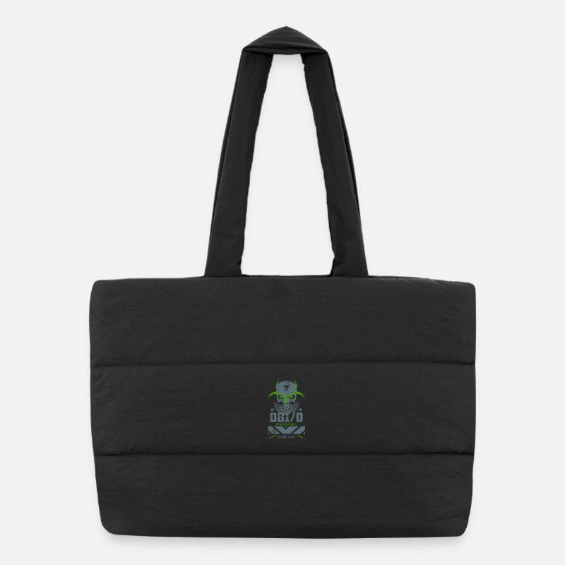Underground Skull - Puffer-Einkaufstasche - Schwarz