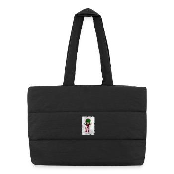 Elfe Vert - Sac shopping matelassé - noir - Devant