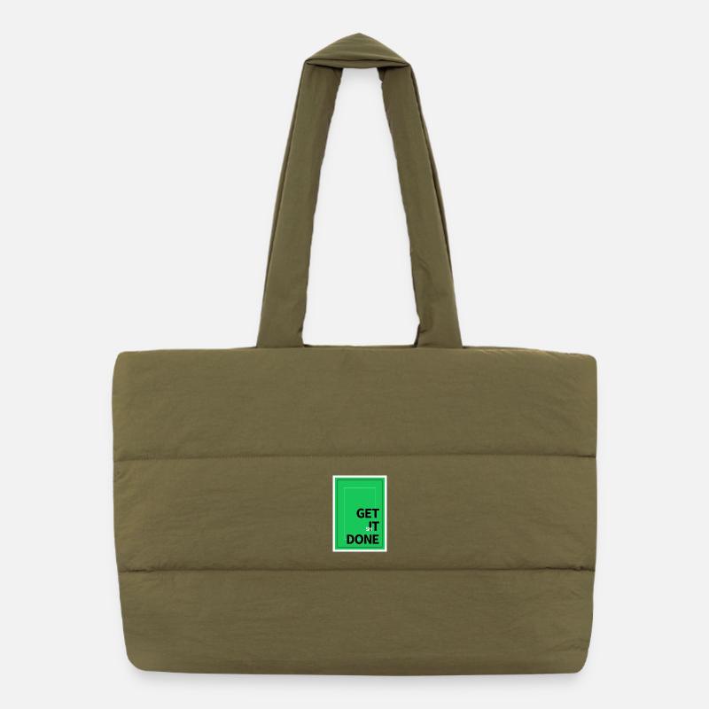 Motivation Get It Done Conception de texte Sac shopping matelassé