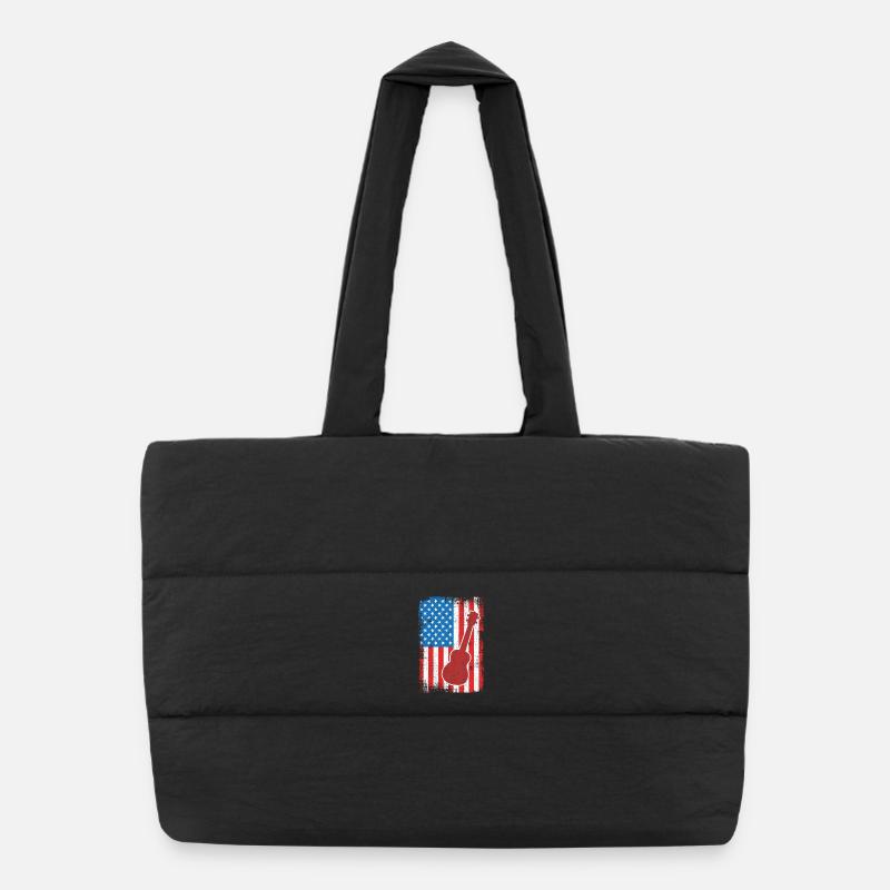 4 juillet USA Ukulele Sac shopping matelassé