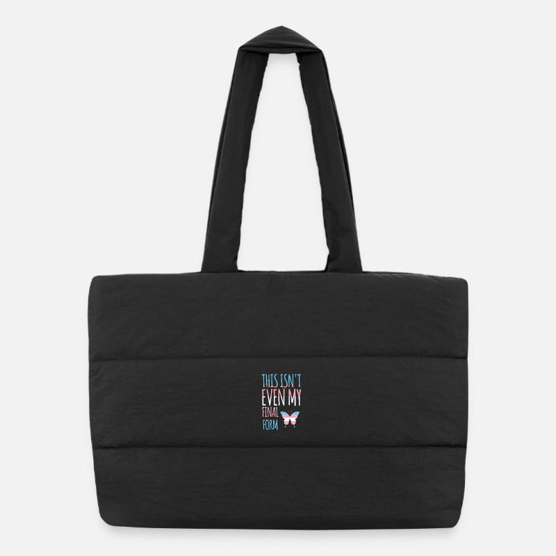 LGBT Pride Month - Transgender - Puffer Shopping Bag - black