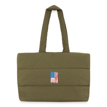 USA Patriotic Clarinetist - Puffer Shopping Bag - safari green - Front