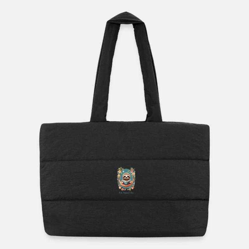 Book, Hammock, Bliss Puffer Shopping Bag