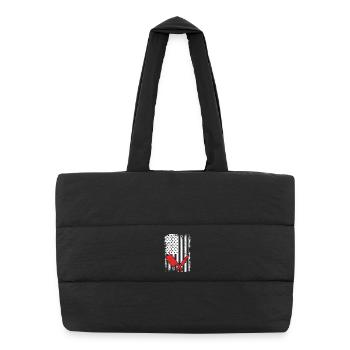 4th of July USA Butcher - Puffer Shopping Bag - black - Front