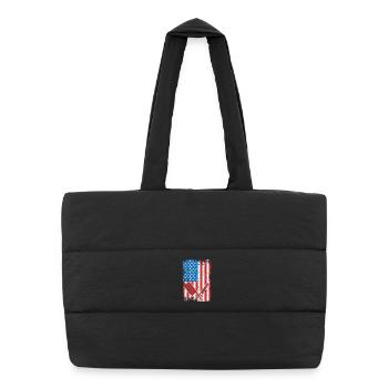 U.S. Flag Butcher - Puffer Shopping Bag - black - Front