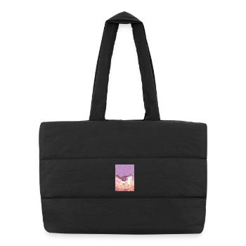 CLOUD CAT - Puffer Shopping Bag - black - Front