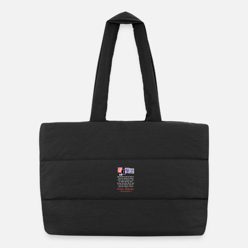 Amour l’Europe – Chemise Uniting Languages Sac shopping matelassé