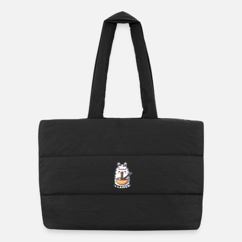 Llamen Ramen Lama Sac shopping matelassé
