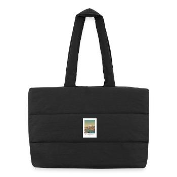 Dusk over Florence Cathedral - Puffer Shopping Bag - black - Front