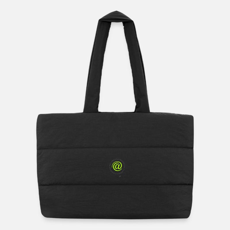 Neon @ Circle Logo-Replikation Puffer-Einkaufstasche