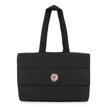 Colorful Flowering Tree - Puffer Shopping Bag - black - Front