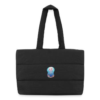 Pastel Jellyfish Underwater World - Puffer Shopping Bag - black - Front