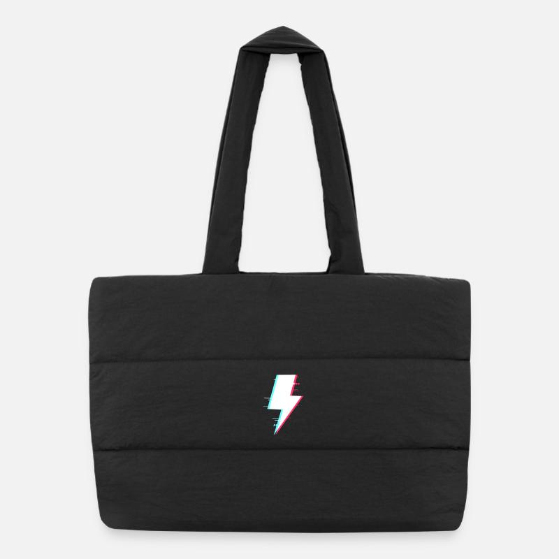 Lightning Style Rétro Éclairage numérique Sac shopping matelassé