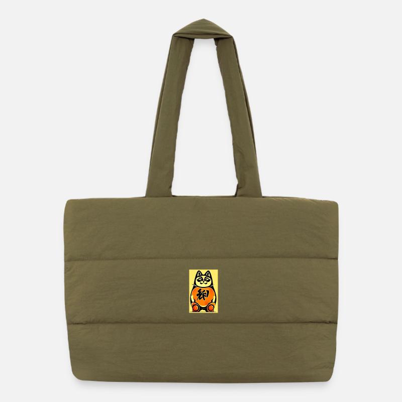Maneki neko 4 Puffer Shopping Bag
