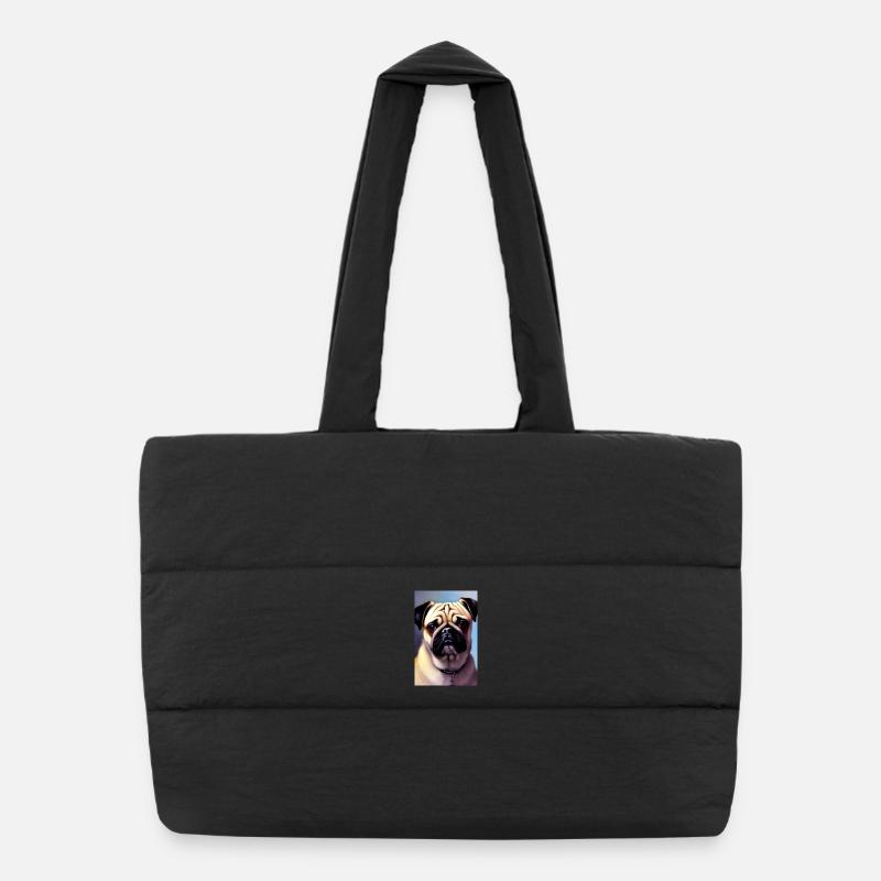 Mops Hund Puffer-Einkaufstasche