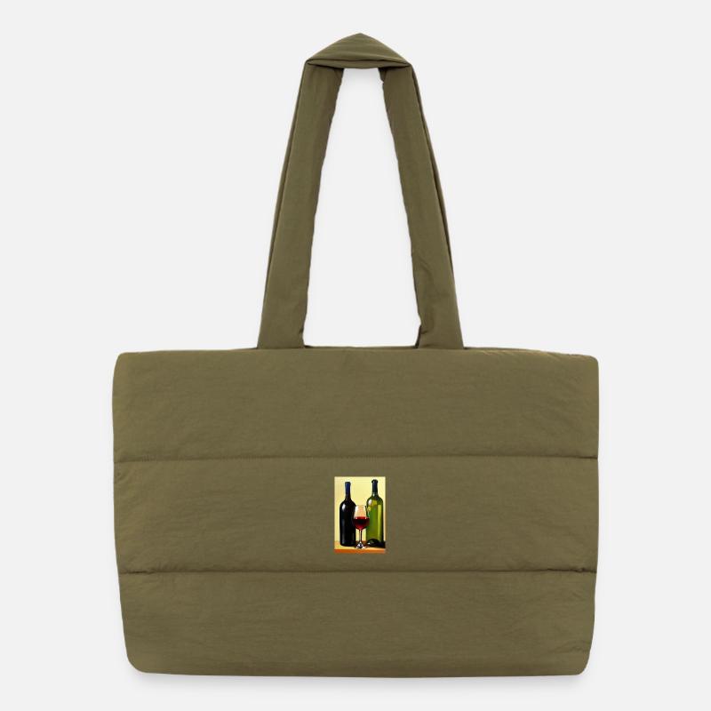 Wine drinkers Puffer Shopping Bag
