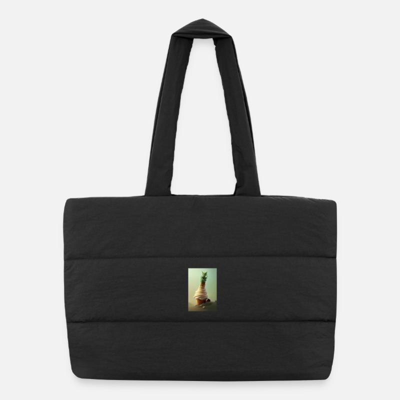 Glace - Sac shopping matelassé - noir