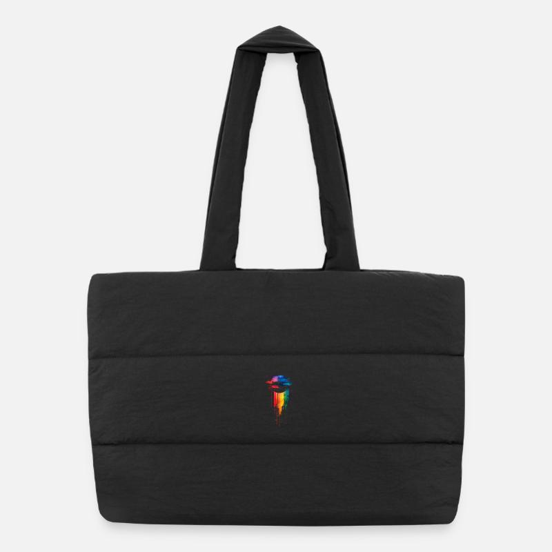 Dezentes und cooles Regenbogen-Design mit tropfender Pride-Flagge Puffer-Einkaufstasche