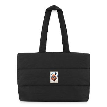 Eagle on melting mountains - Puffer Shopping Bag - black - Front