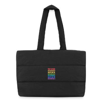 Mami Mommy Mama Maman Mamma Mamá Maminka - Puffer Shopping Bag - black - Front